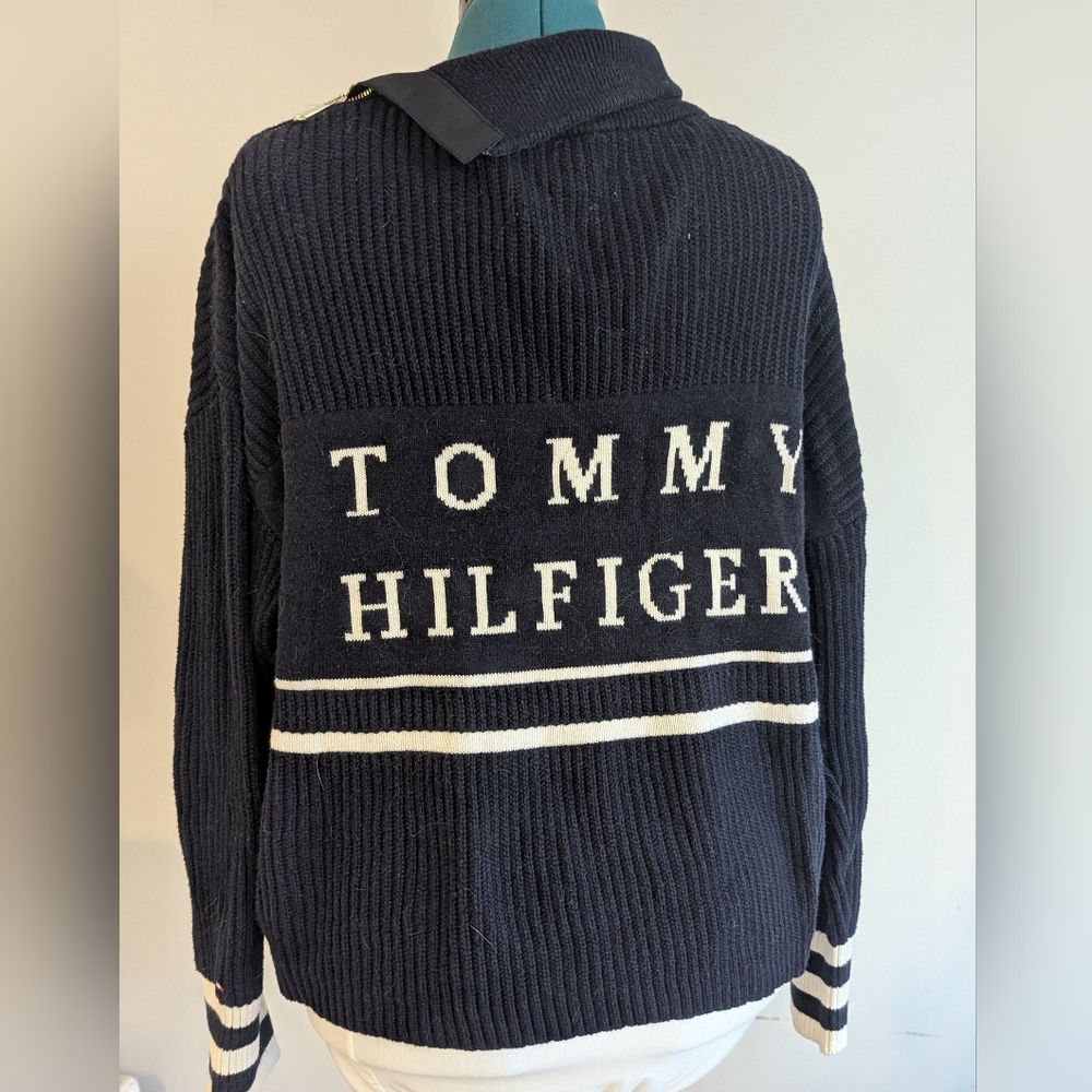 Tommy Hilfiger Black Cotton Sweater